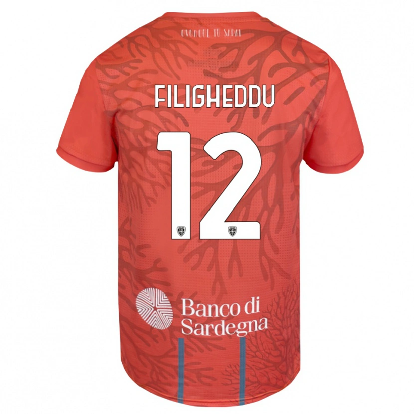 Danxen Kinderen Daniele Filigheddu #12 Oranje Rood Wit Keepersshirt 2025/26 T-Shirt België