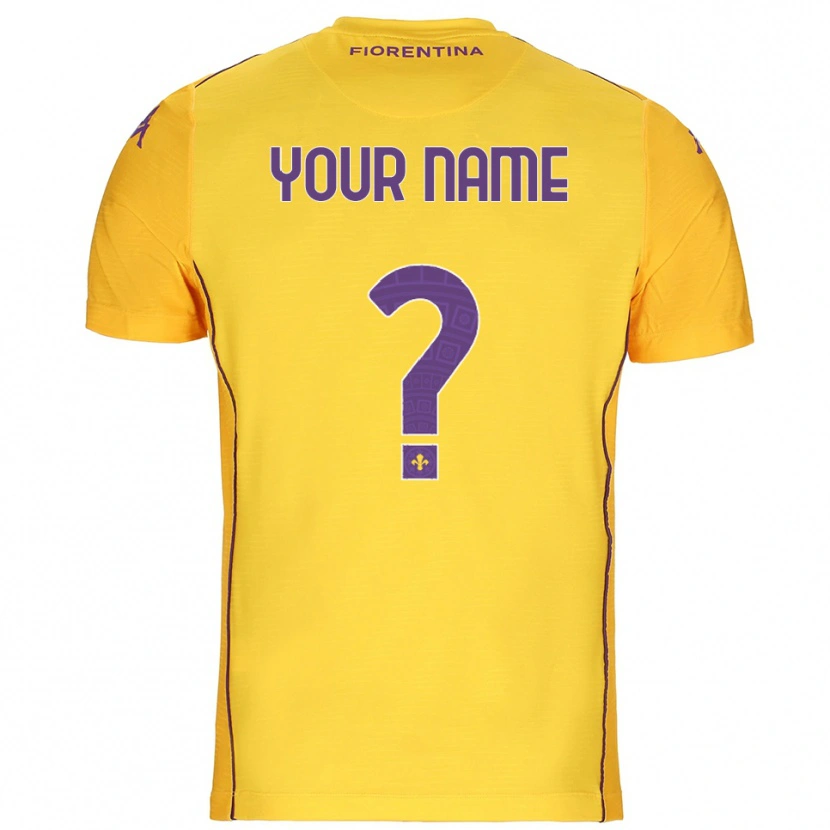 Danxen Kinderen ACF Fiorentina Oranje Geel Paars Keepersshirt 2025/26 T-Shirt België