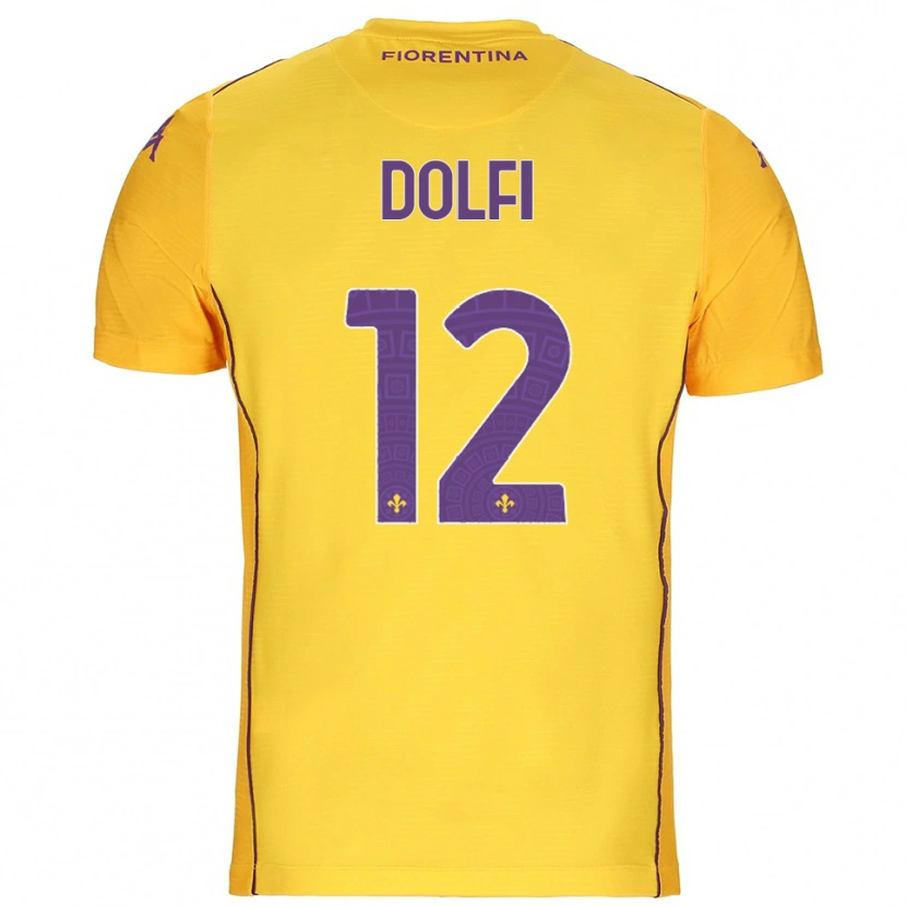Danxen Kinderen Brando Dolfi #12 Oranje Geel Paars Keepersshirt 2025/26 T-Shirt België