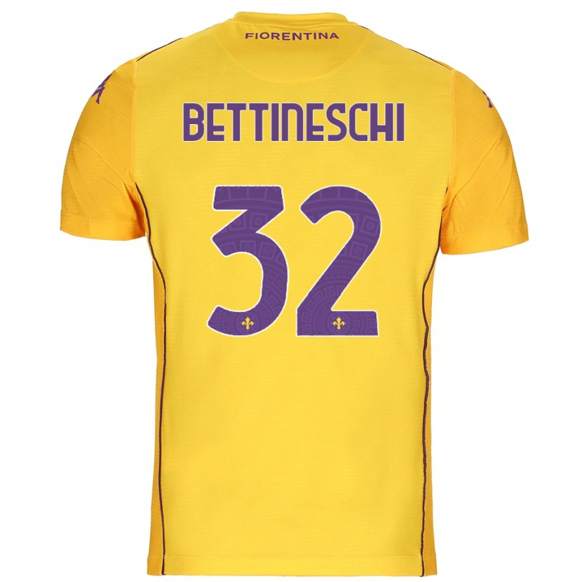 Danxen Kinderen Giorgia Bettineschi #32 Oranje Geel Paars Keepersshirt 2025/26 T-Shirt België