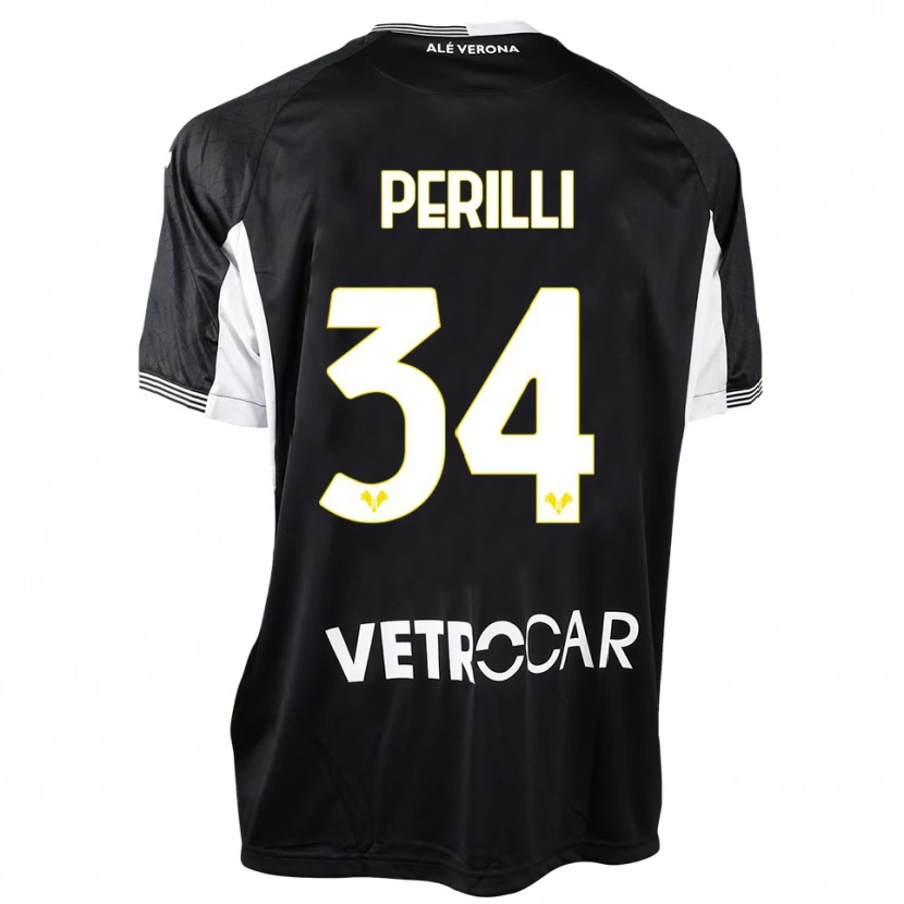 Danxen Kinderen Simone Perilli #34 Zwart Wit Keepersshirt 2025/26 T-Shirt België