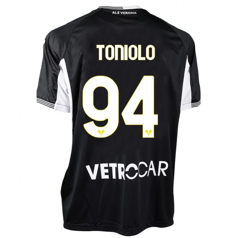 Danxen Kinderen Giacomo Toniolo #94 Zwart Wit Keepersshirt 2025/26 T-Shirt België