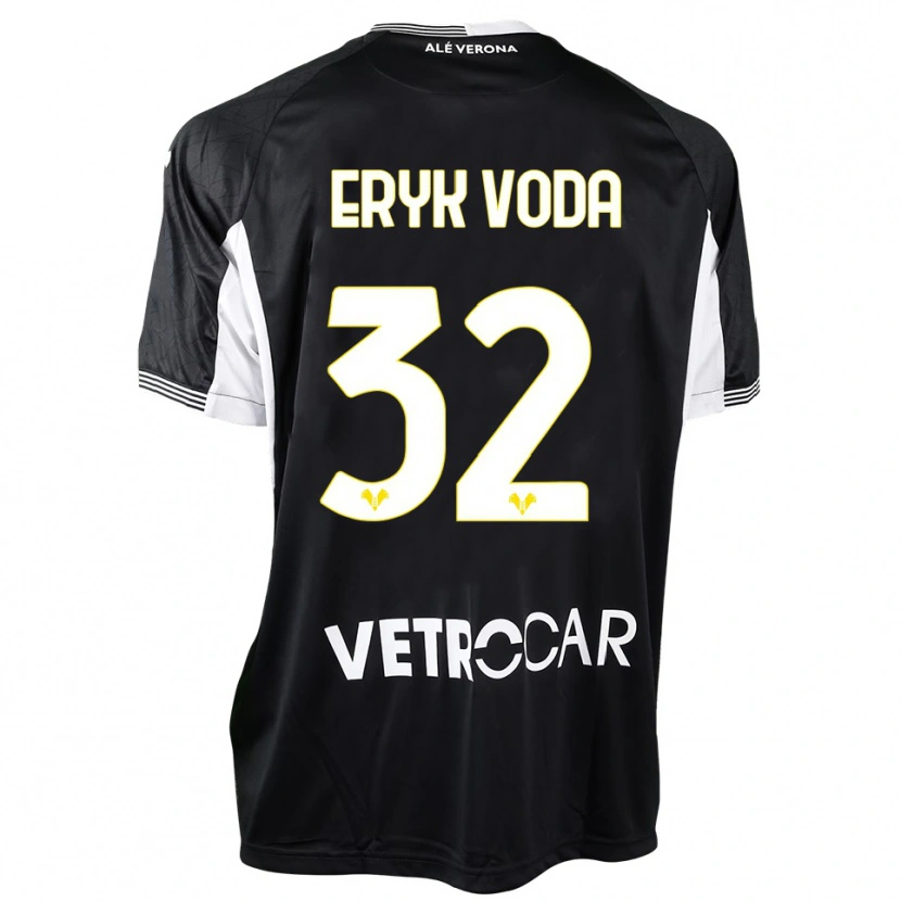 Danxen Kinderen Eryk Vodă #32 Zwart Wit Keepersshirt 2025/26 T-Shirt België