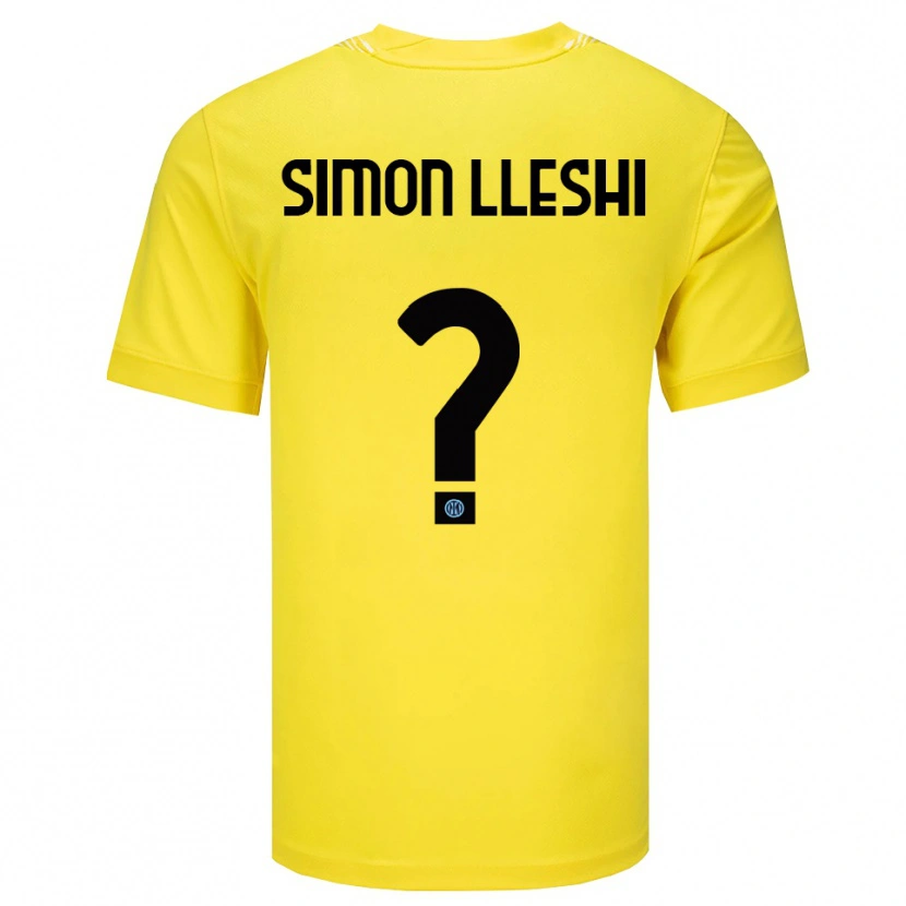 Danxen Kinderen Simon Lleshi #0 Licht Geel Zwart Keepersshirt 2025/26 T-Shirt België