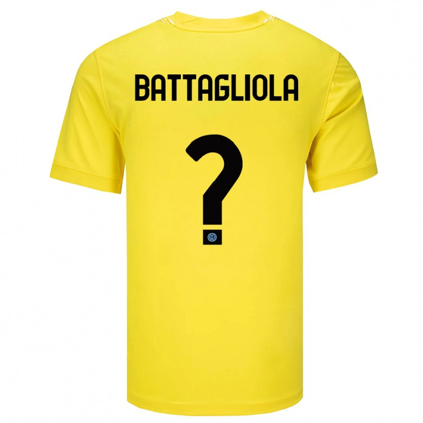 Danxen Kinderen Lorenzo Battagliola #0 Licht Geel Zwart Keepersshirt 2025/26 T-Shirt België