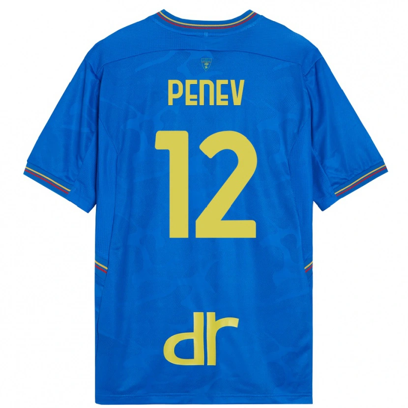 Danxen Kinderen Plamen Penev #12 Koninklijk Blauw Bruin Keepersshirt 2025/26 T-Shirt België