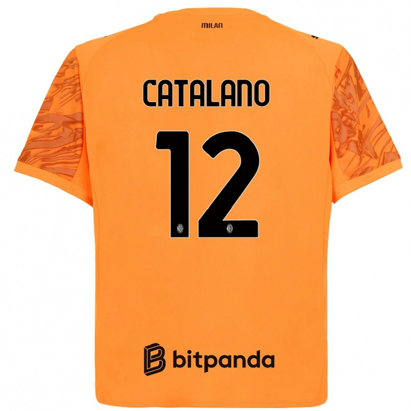 Danxen Kinderen Alessio Catalano #12 Oranje Geel Zwart Keepersshirt 2025/26 T-Shirt België