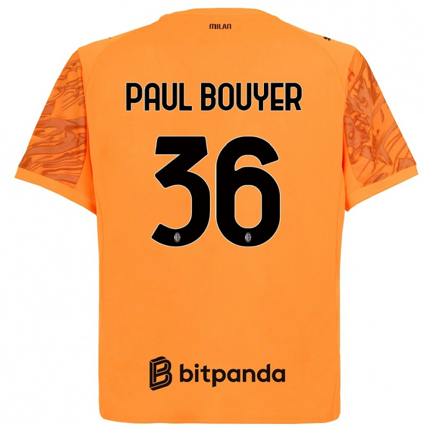 Danxen Kinderen Léo Paul Bouyer #36 Oranje Geel Zwart Keepersshirt 2025/26 T-Shirt België