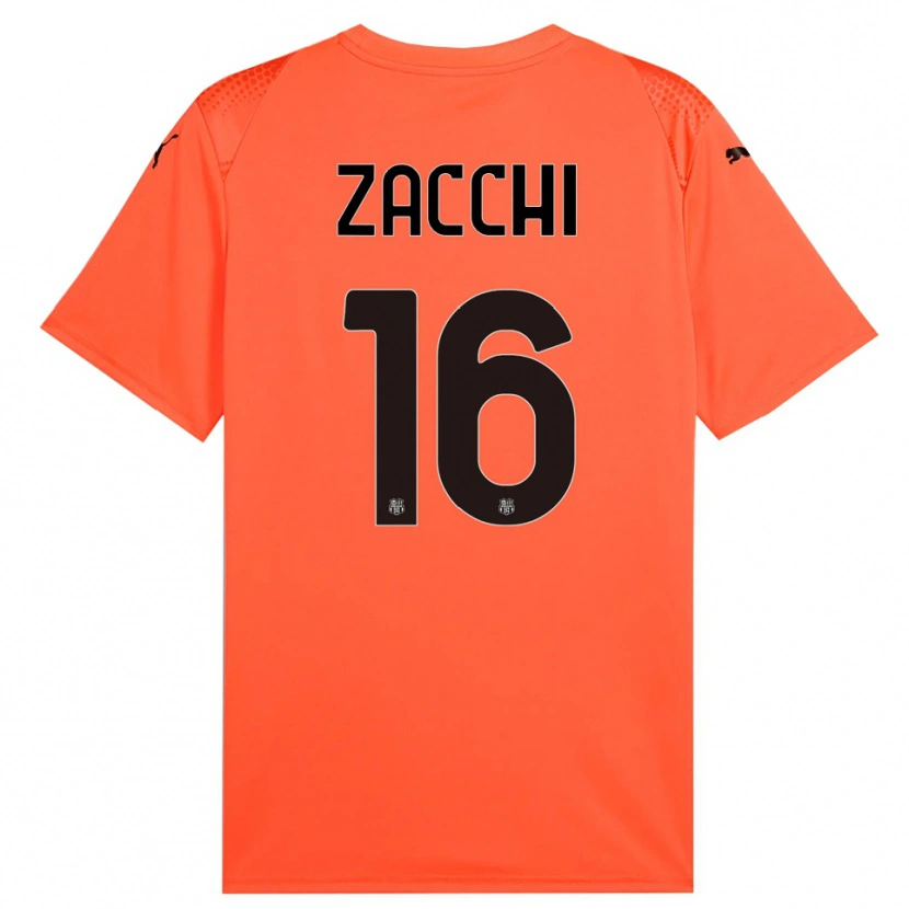 Danxen Kinderen Gioele Zacchi #16 Oranje Zwart Keepersshirt 2025/26 T-Shirt België