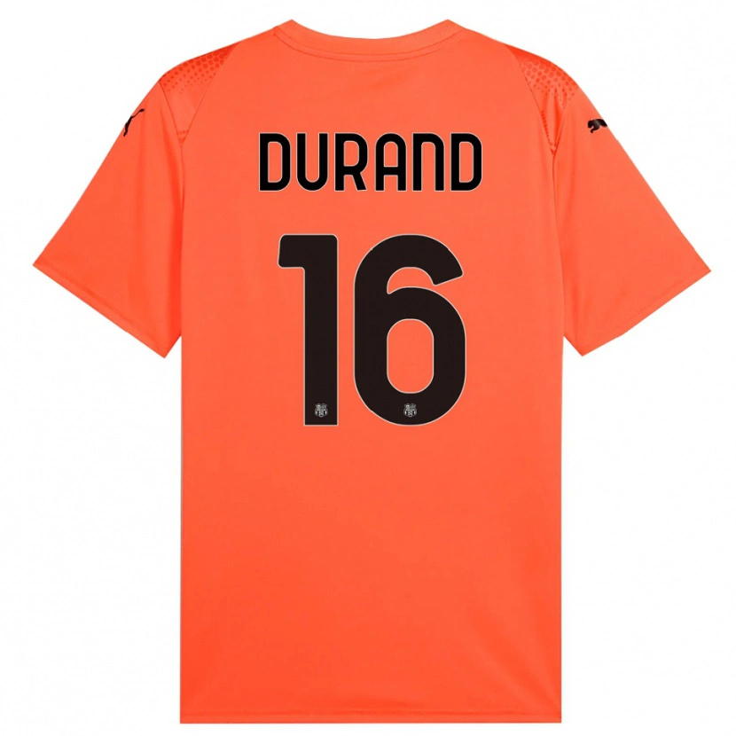 Danxen Kinderen Solène Durand #16 Oranje Zwart Keepersshirt 2025/26 T-Shirt België