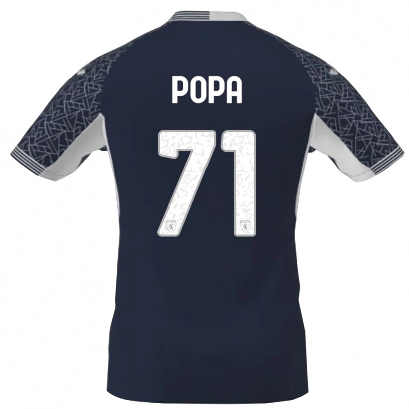 Danxen Kinderen Mihai Popa #71 Blauw Zwart Wit Keepersshirt 2025/26 T-Shirt België