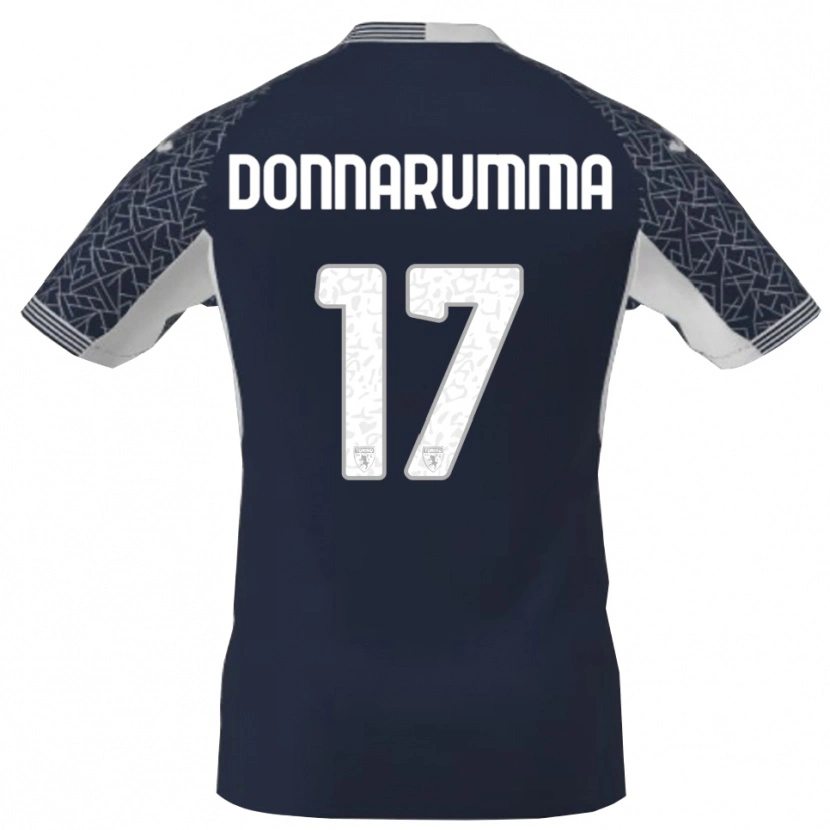 Danxen Kinderen Antonio Donnarumma #17 Blauw Zwart Wit Keepersshirt 2025/26 T-Shirt België