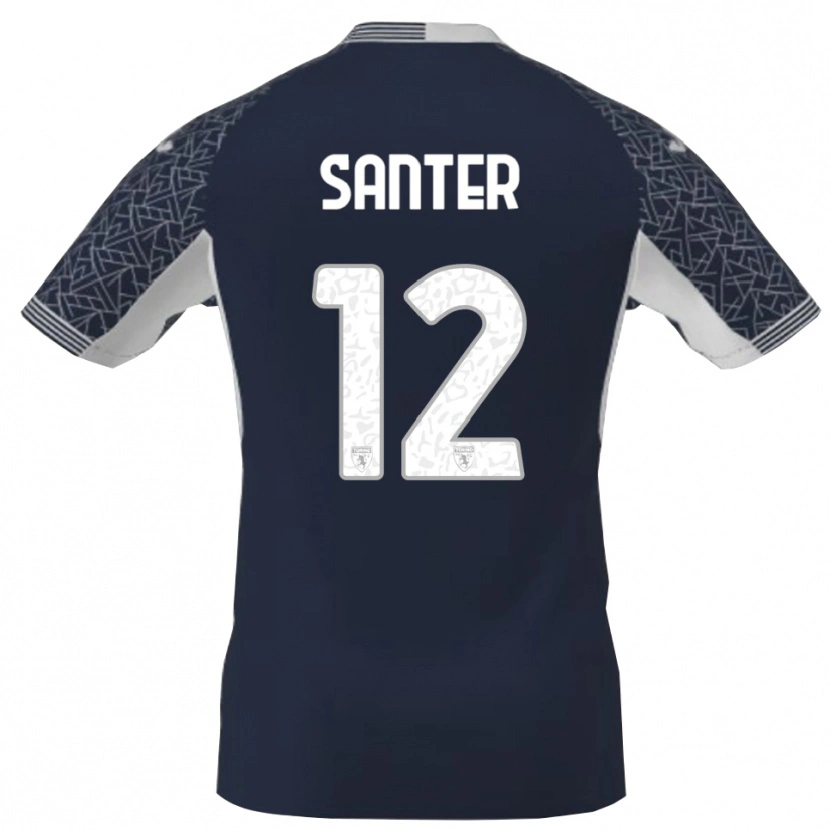Danxen Kinderen Leonardo Santer #12 Blauw Zwart Wit Keepersshirt 2025/26 T-Shirt België