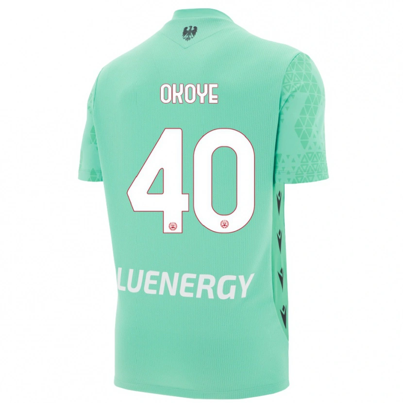 Danxen Kinderen Maduka Okoye #40 Aquamarijn Zwart Keepersshirt 2025/26 T-Shirt België