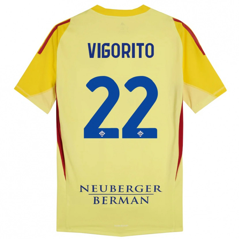 Danxen Kinderen Mauro Vigorito #22 Licht Geel Zwart Keepersshirt 2025/26 T-Shirt België