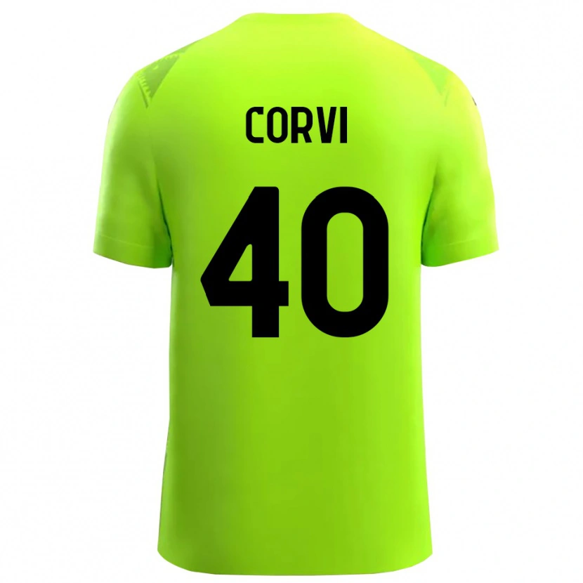 Danxen Kinderen Edoardo Corvi #40 Gras Groen Zwart Keepersshirt 2025/26 T-Shirt België