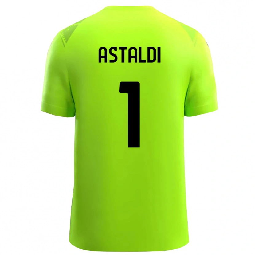 Danxen Kinderen Gianluca Astaldi #1 Gras Groen Zwart Keepersshirt 2025/26 T-Shirt België