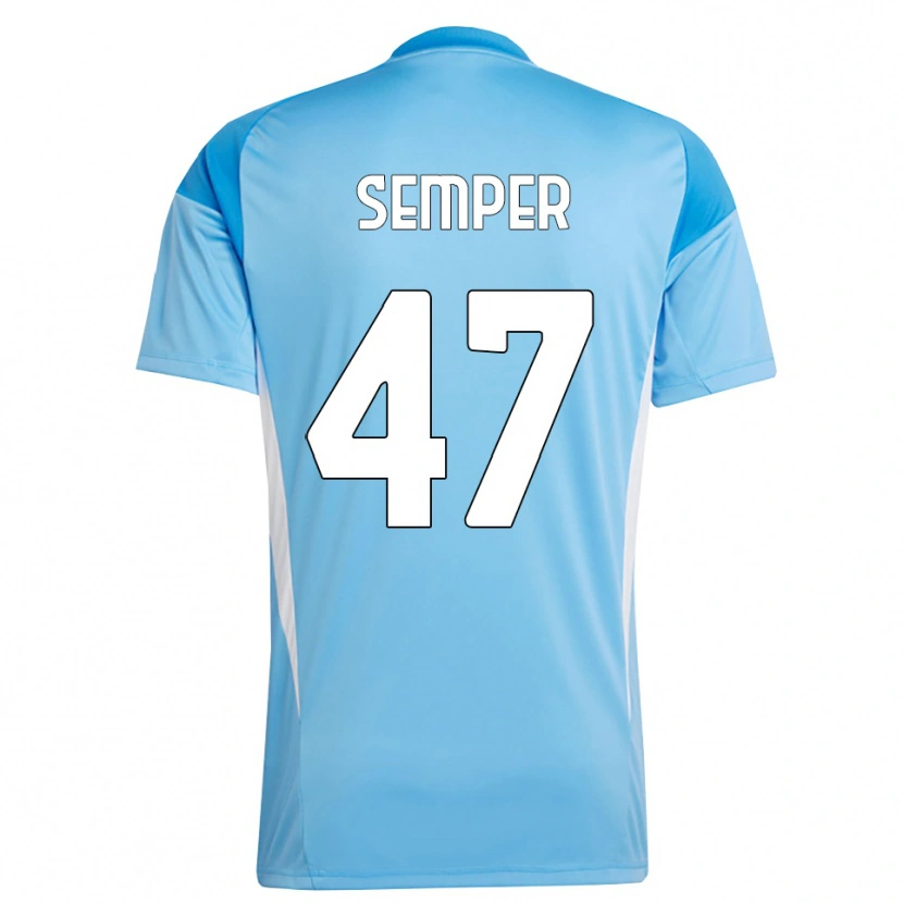 Danxen Kinderen Adrian Semper #47 Hemelsblauw Wit Keepersshirt 2025/26 T-Shirt België