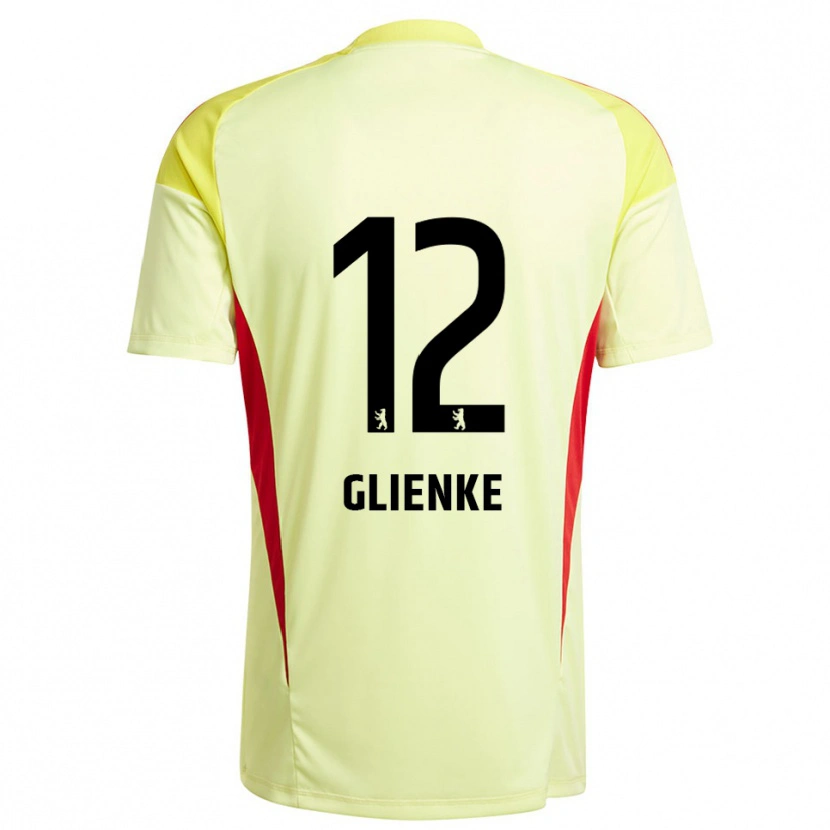 Danxen Kinderen Niklas Glienke #12 Licht Geel Zwart Keepersshirt 2025/26 T-Shirt België