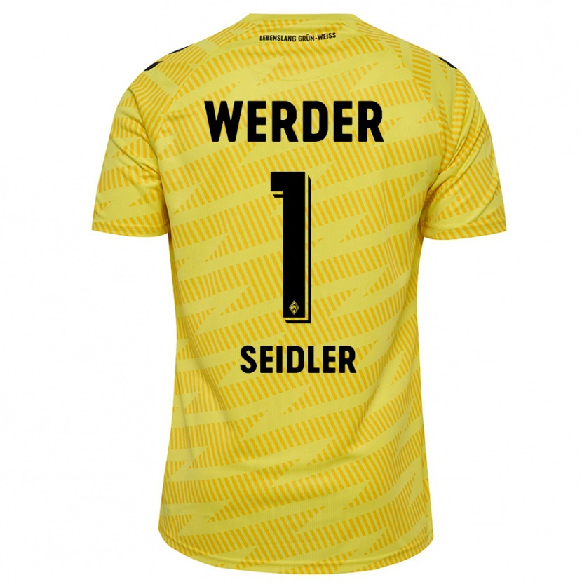 Danxen Kinderen Calvin Seidler #1 Geel Zwart Keepersshirt 2025/26 T-Shirt België