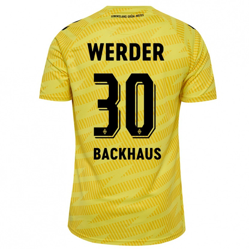 Danxen Kinderen Mio Backhaus #30 Geel Zwart Keepersshirt 2025/26 T-Shirt België