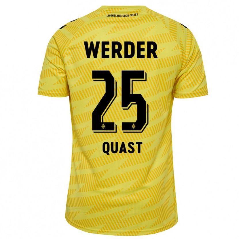 Danxen Kinderen Soenke Quast #25 Geel Zwart Keepersshirt 2025/26 T-Shirt België