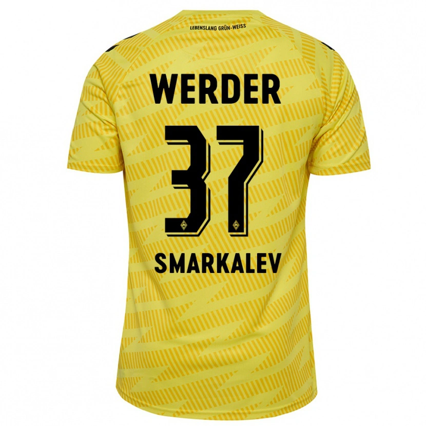 Danxen Kinderen Stefan Smarkalev #37 Geel Zwart Keepersshirt 2025/26 T-Shirt België