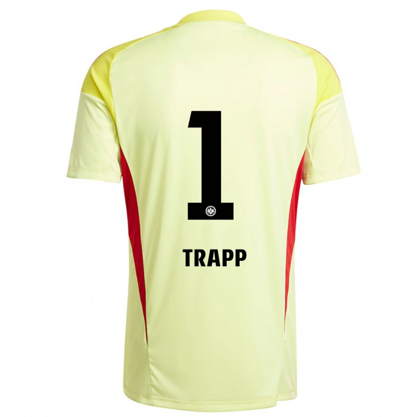 Danxen Kinderen Kevin Trapp #1 Licht Geel Zwart Keepersshirt 2025/26 T-Shirt België