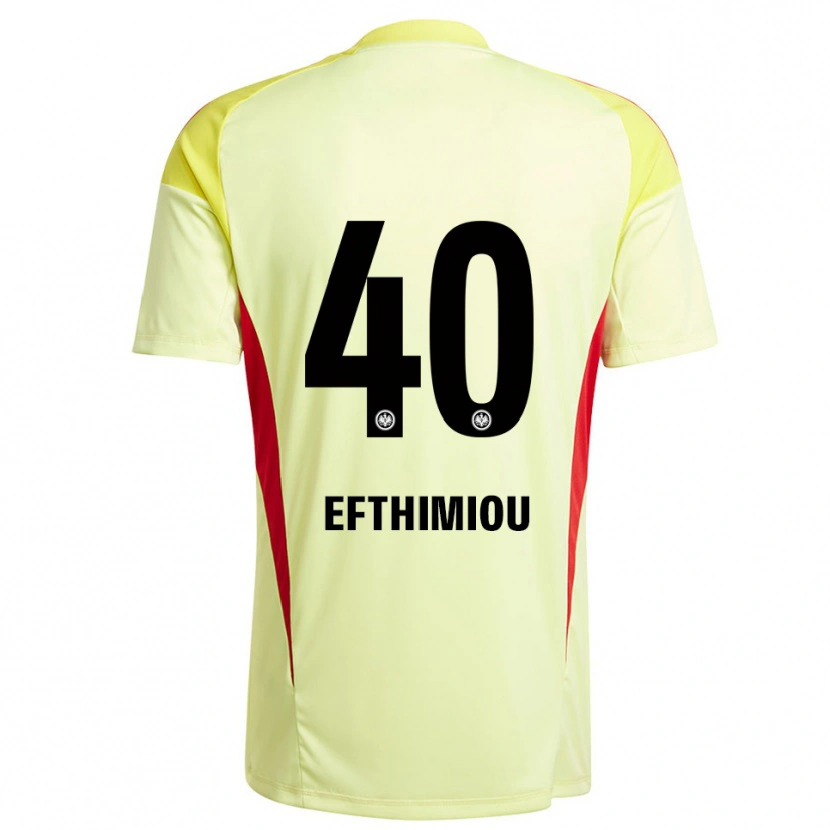 Danxen Kinderen Sissis Efthimiou #40 Licht Geel Zwart Keepersshirt 2025/26 T-Shirt België