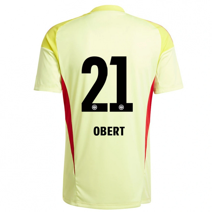 Danxen Kinderen Yuriy Obert #21 Licht Geel Zwart Keepersshirt 2025/26 T-Shirt België