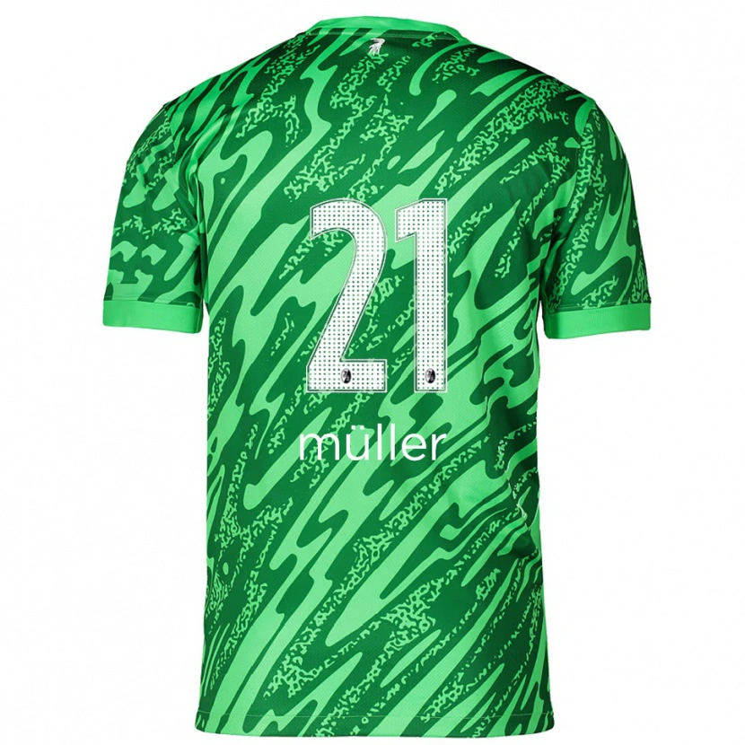 Danxen Kinderen Florian Müller #21 Groen Wit Keepersshirt 2025/26 T-Shirt België