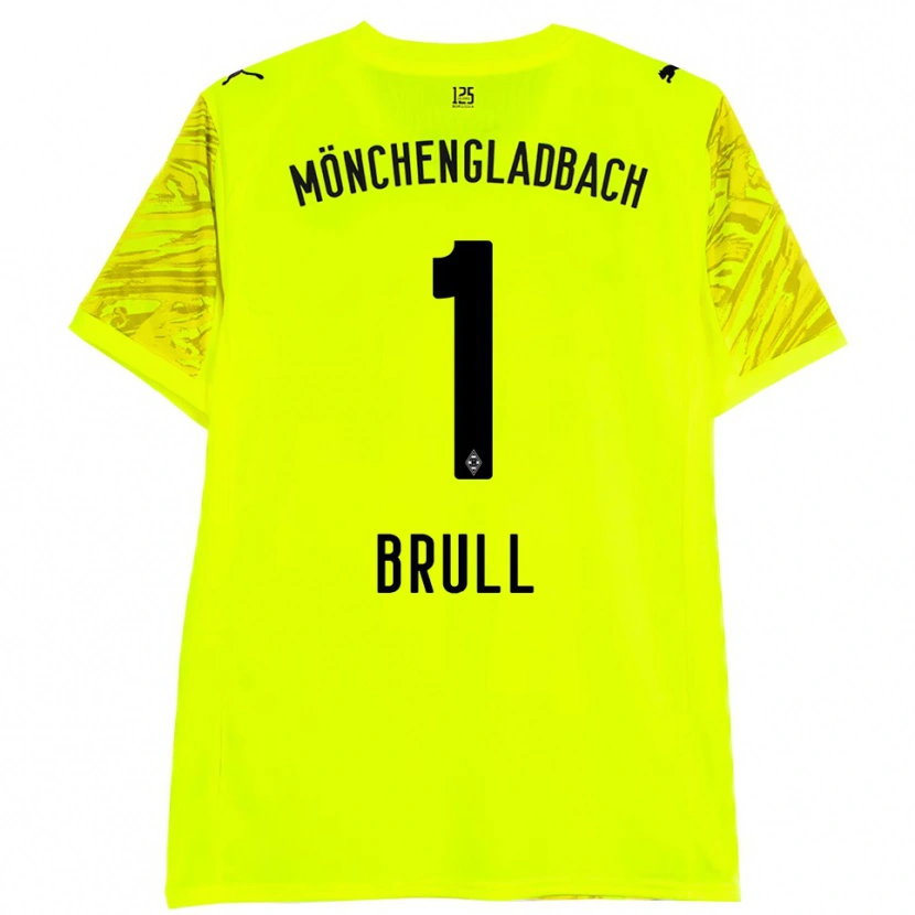 Danxen Kinderen Maximilian Brüll #1 Geel Zwart Keepersshirt 2025/26 T-Shirt België