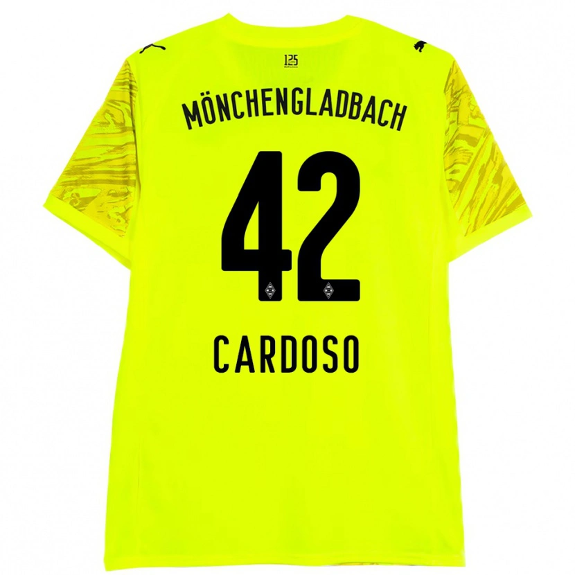 Danxen Kinderen Tiago Pereira Cardoso #42 Geel Zwart Keepersshirt 2025/26 T-Shirt België