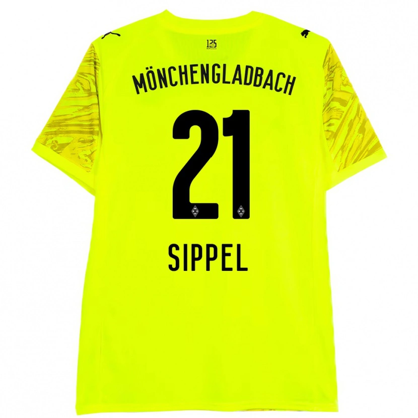 Danxen Kinderen Tobias Sippel #21 Geel Zwart Keepersshirt 2025/26 T-Shirt België