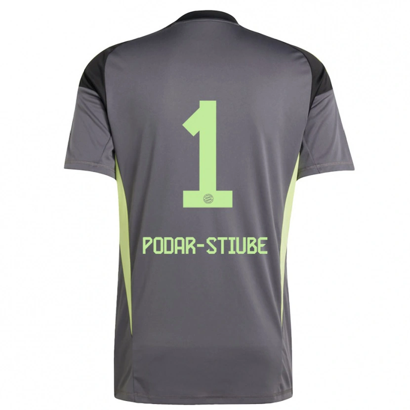 Danxen Kinderen David Podar-Stiube #1 Zwart Groen Geel Keepersshirt 2025/26 T-Shirt België