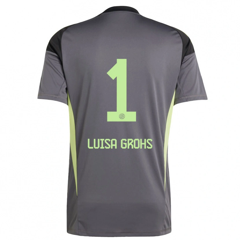 Danxen Kinderen Maria Luisa Grohs #1 Zwart Groen Geel Keepersshirt 2025/26 T-Shirt België