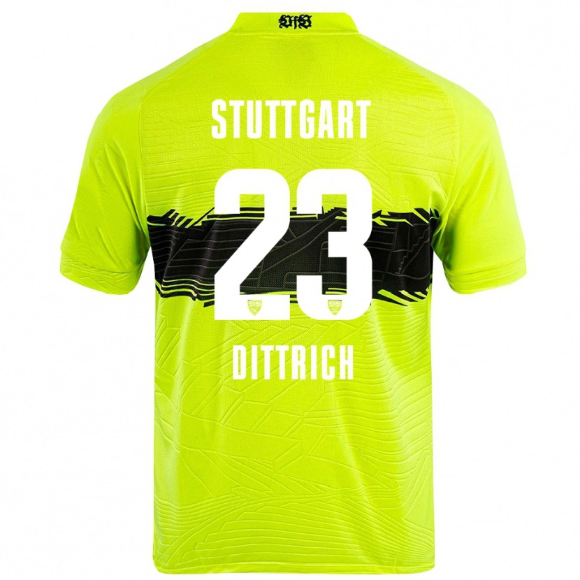 Danxen Kinderen Robin Dittrich #23 Groen Geel Zwart Keepersshirt 2025/26 T-Shirt België