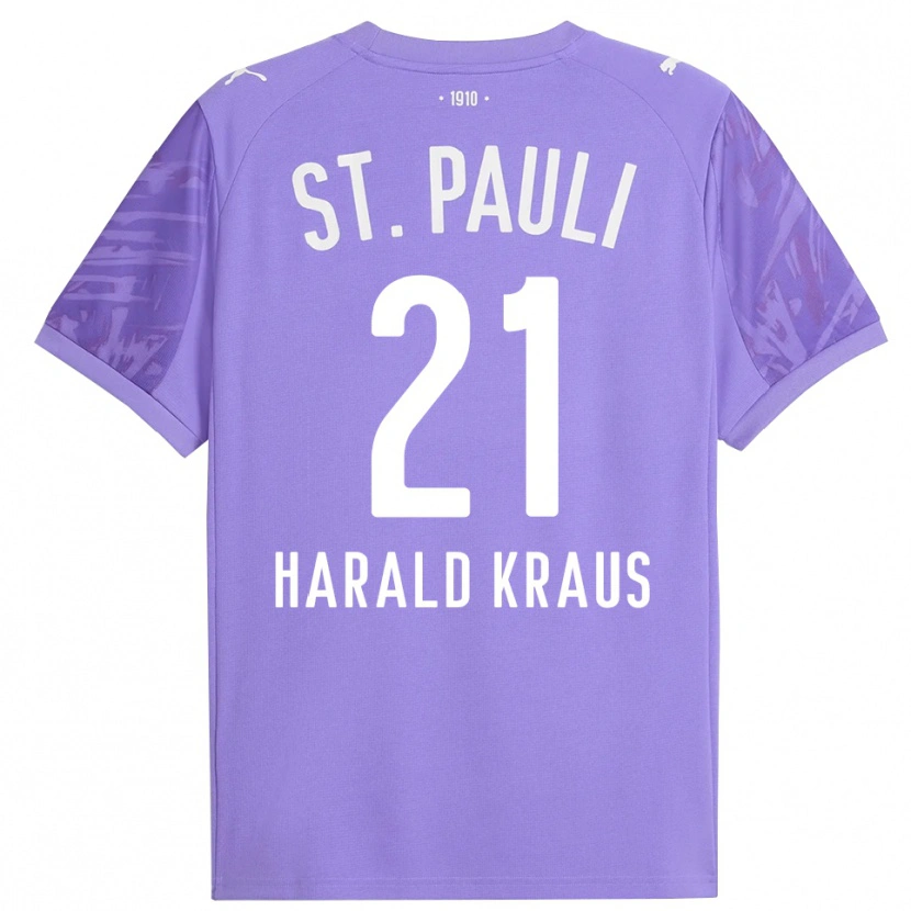 Danxen Kinderen Stefan Harald Kraus #21 Medium Paars Zwart Keepersshirt 2025/26 T-Shirt België