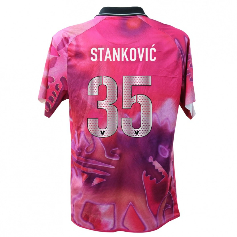 Danxen Kinderen Filip Stanković #35 Diep Roze Keepersshirt 2025/26 T-Shirt België
