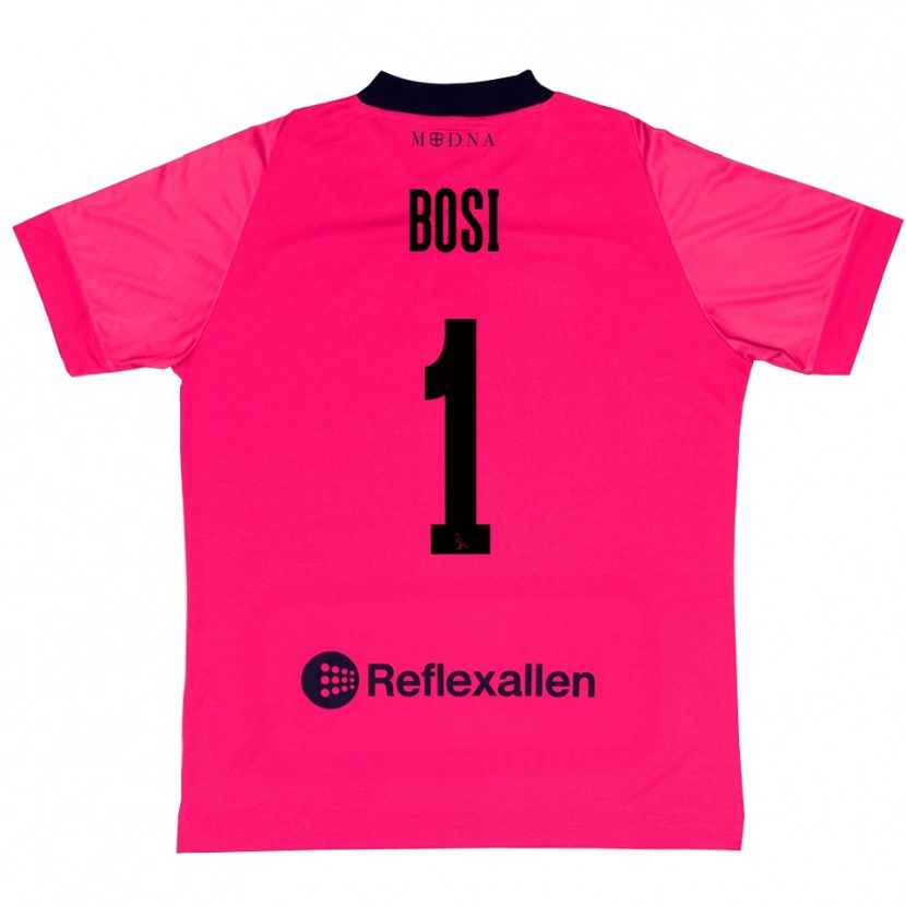 Danxen Kinderen Matteo Bosi #1 Dieproze Zwart Keepersshirt 2025/26 T-Shirt België