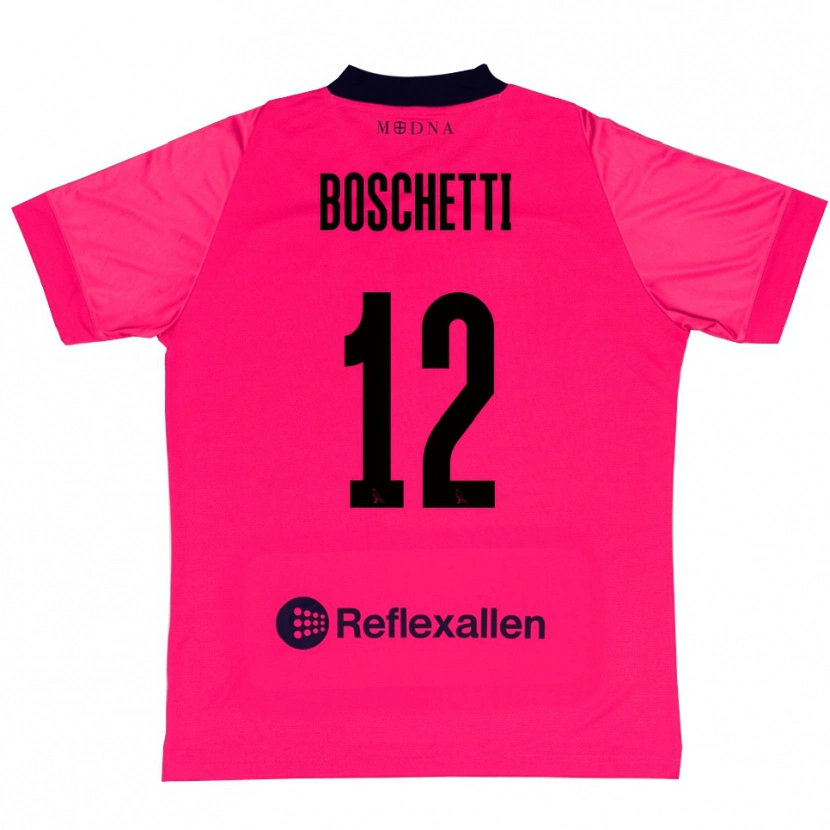 Danxen Kinderen Matteo Boschetti #12 Dieproze Zwart Keepersshirt 2025/26 T-Shirt België
