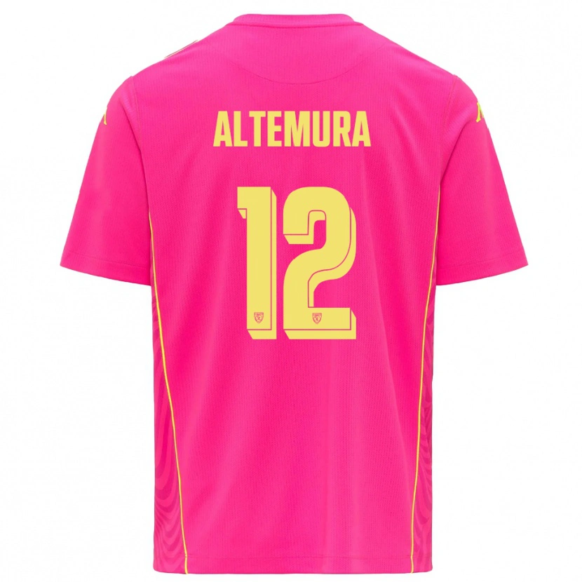 Danxen Kinderen Tommaso Altemura #12 Diep Roze Geel Keepersshirt 2025/26 T-Shirt België