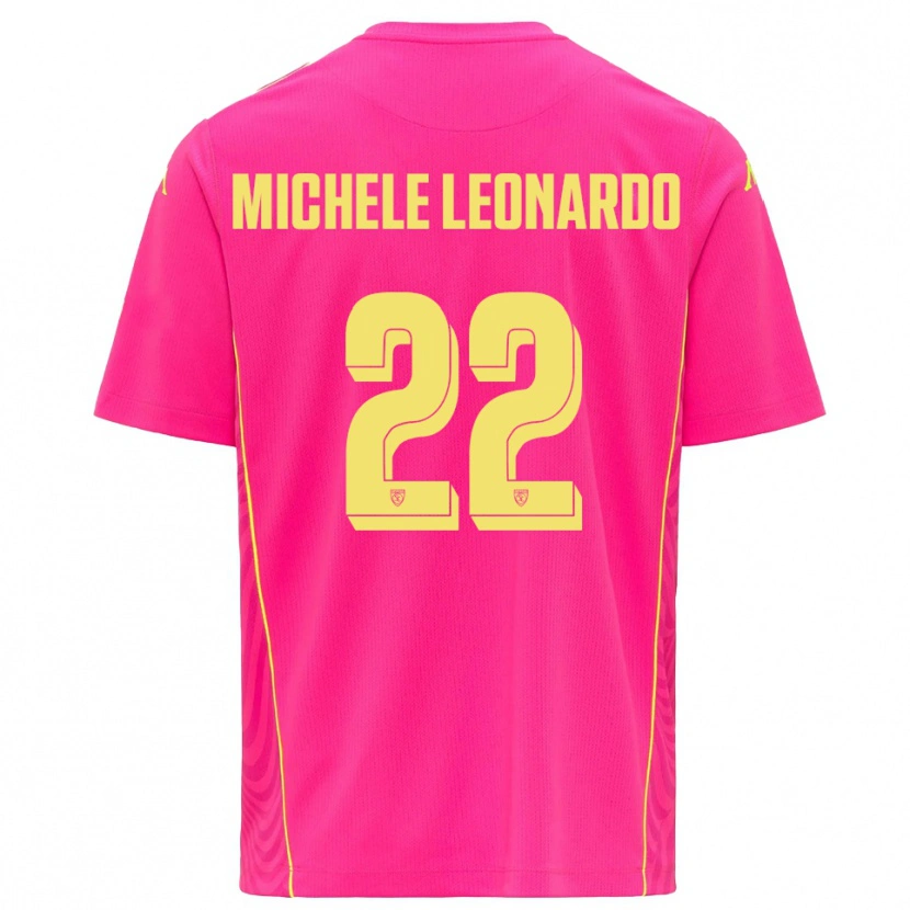 Danxen Kinderen Matteo Michele Leonardo #22 Diep Roze Geel Keepersshirt 2025/26 T-Shirt België
