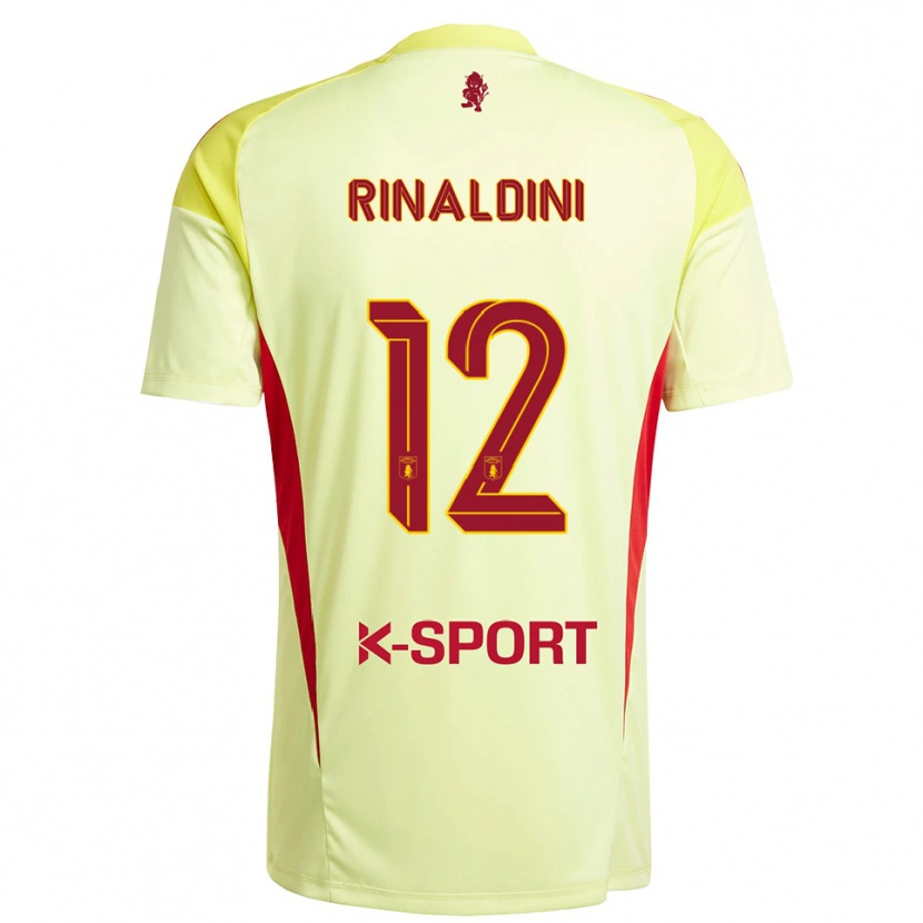 Danxen Kinderen Ruben Rinaldini #12 Licht Geel Rood Keepersshirt 2025/26 T-Shirt België