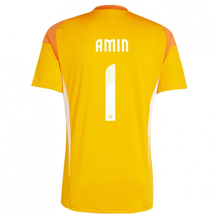 Danxen Kinderen Amin Al-Bukhari #1 Oranje Geel Wit Keepersshirt 2025/26 T-Shirt België