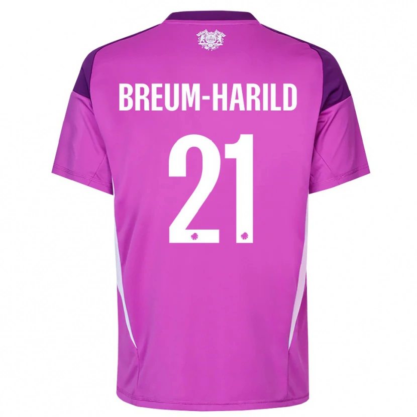Danxen Kinderen Tobias Breum-Harild #21 Lila Paars Wit Keepersshirt 2025/26 T-Shirt België