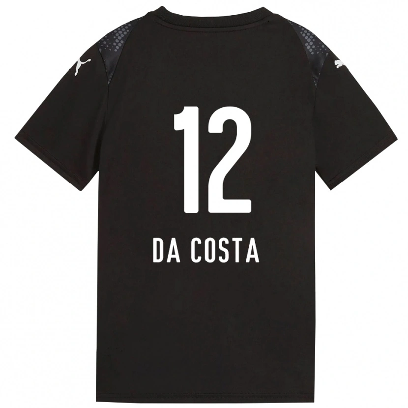 Danxen Kinderen Paulo da Costa #12 Goudklomp Zwart Keepersshirt 2025/26 T-Shirt België