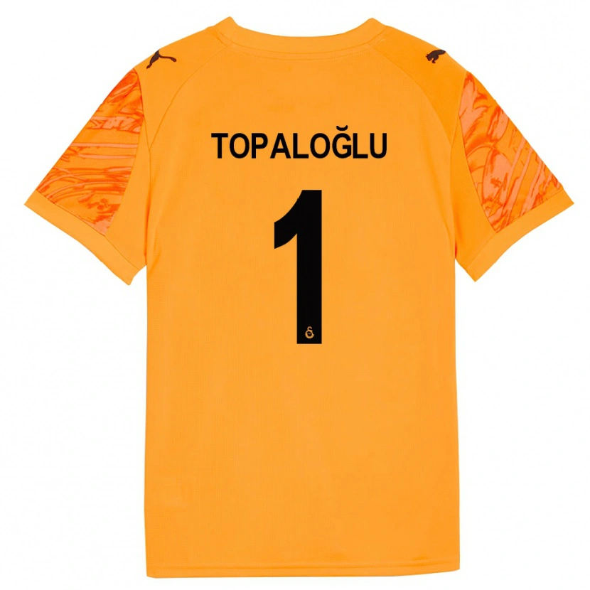 Danxen Kinderen Eren Topaloğlu #1 Donker Oranje Zwart Keepersshirt 2025/26 T-Shirt België
