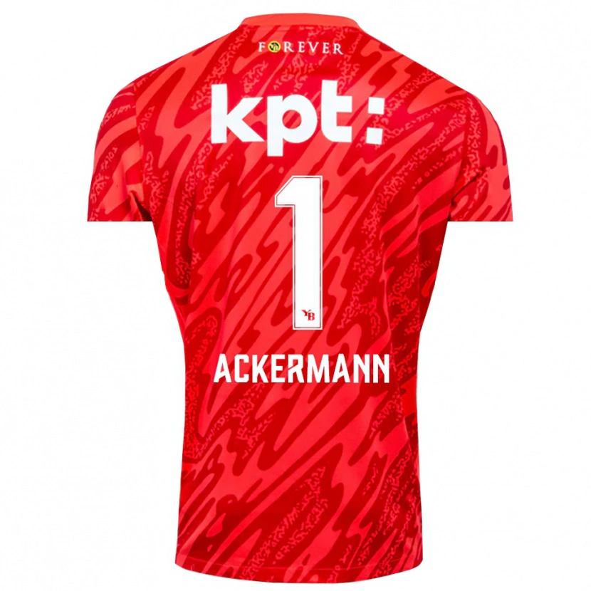 Danxen Kinderen Jara Ackermann #1 Rood Wit Keepersshirt 2025/26 T-Shirt België