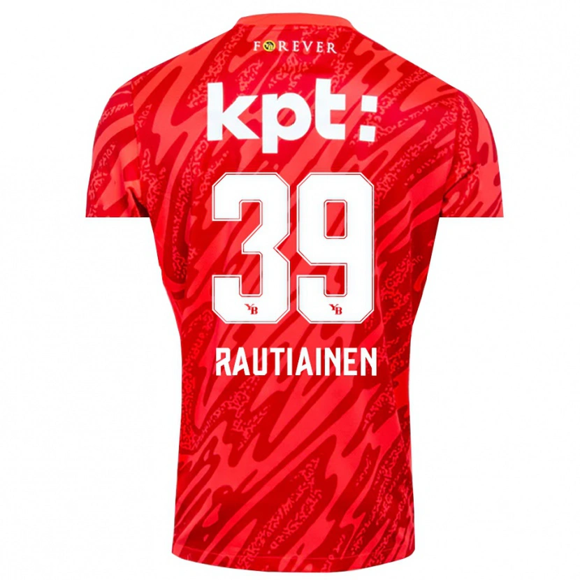 Danxen Kinderen Iina Rautiainen #39 Rood Wit Keepersshirt 2025/26 T-Shirt België